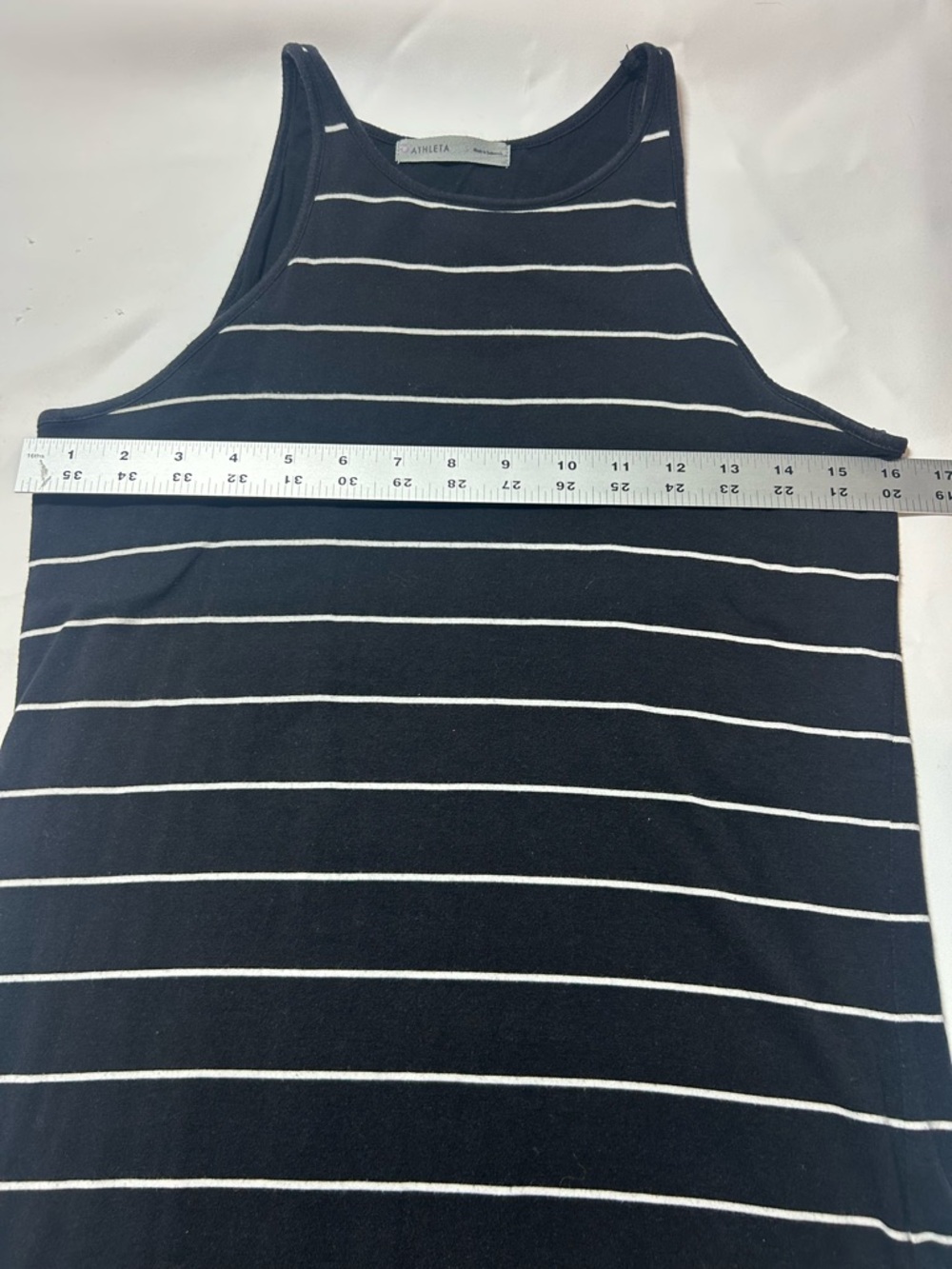 Athleta Black Tank Top with White Stripe - Picture 4 of 7